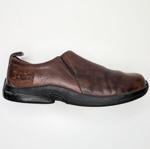 UGG Australia 5438 brown leather slip on loafers sheepskin women's size 9